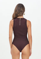 ELISABETTA FRANCHI Body smanicato bordeaux da donna con gemelli gioiello BK77S57E2 EA4 ELISABETTA FRANCHI 