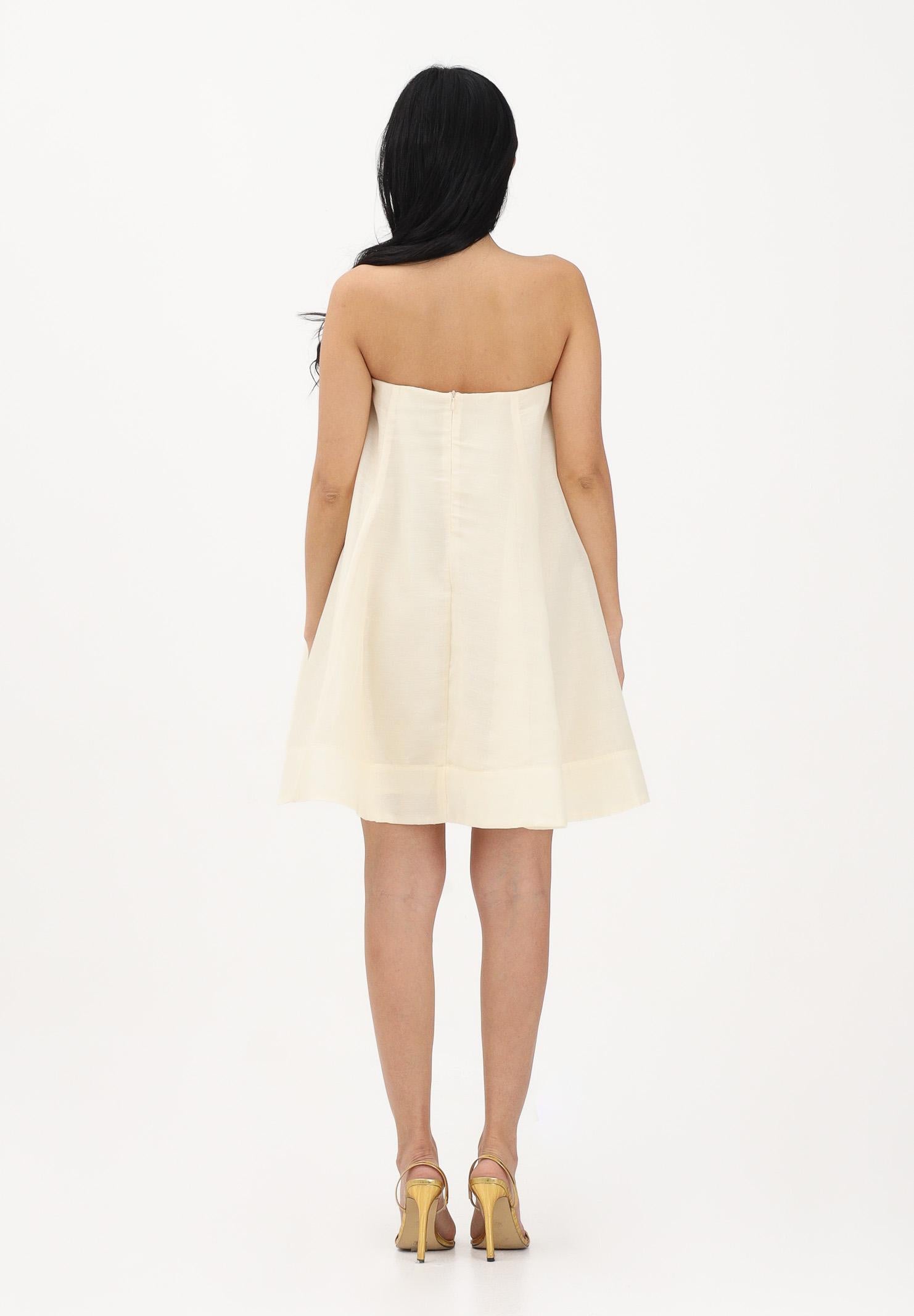 ODI ODI Abito corto giallo da donna con applicazioni floreali BORDIGHERA110S6 D9 ODI ODI 