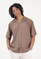 SELECTED HOMME Camicia a manica corta marrone da uomo 16091381 CHCH SELECTED HOMME 