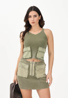 DIESEL Canotta verde militare per donna, ragazze e bambine con tasche J02652KYA0D K511 DIESEL 