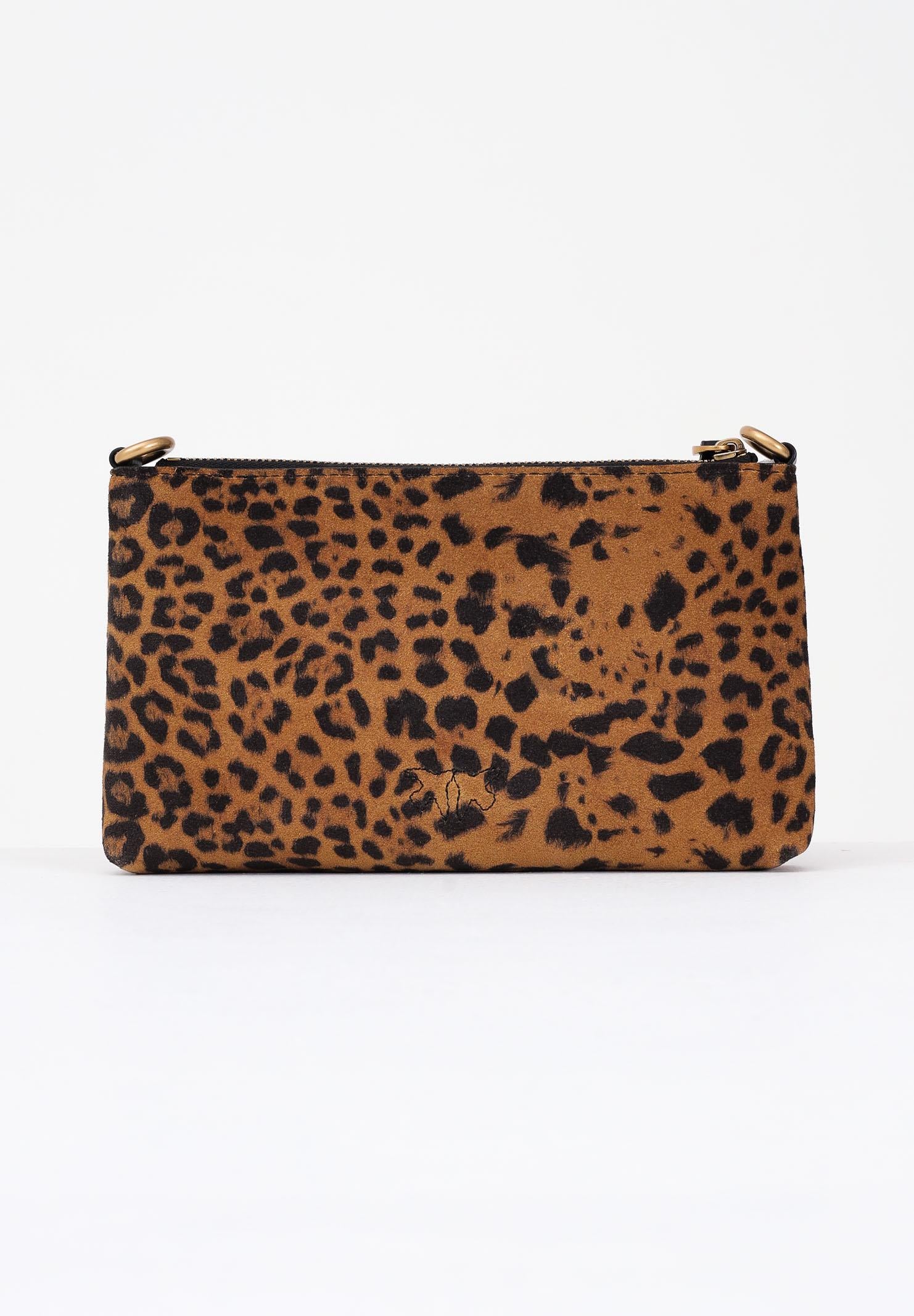 PINKO Borsa a tracolla cuoio da donna in Suede Leopardato 104277A32A M35Q PINKO 