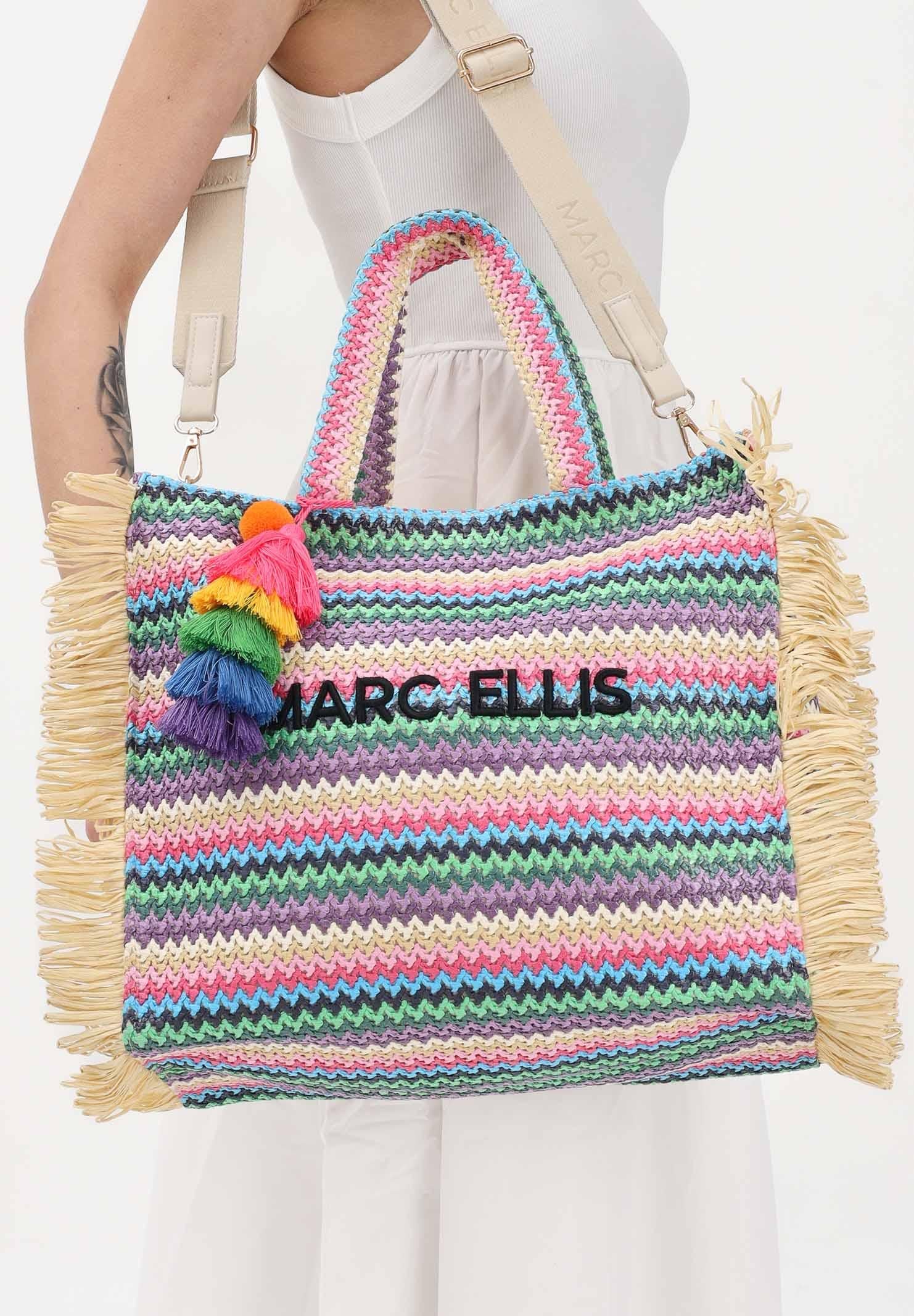MARC ELLIS Borsa BUBY S CLAIRE L in rafia multicolore da donna BUBY-S-CLAIRE-L MUPI MARC ELLIS 
