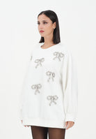 ODI ODI Felpa girocollo Nogara bianca da donna con applicazioni NOGARA734W5 D7 ODI ODI 