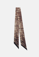 ELISABETTA FRANCHI Foulard cacao da donna in twill di seta FO23L61E2 644 ELISABETTA FRANCHI 