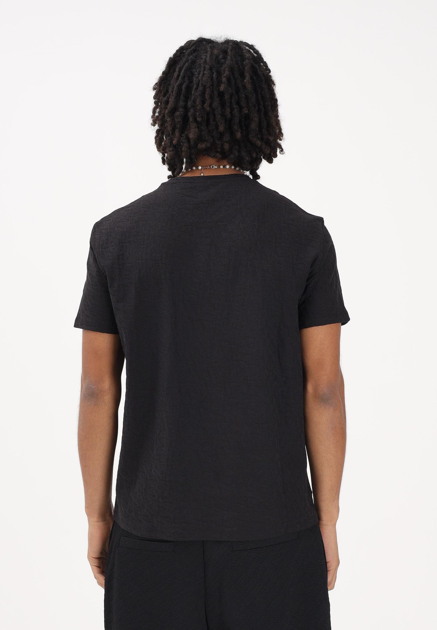 ARMANI EXCHANGE T-shirt a manica corta nera da uomo con texture tono su tono XM002821AF10337 UC001 ARMANI EXCHANGE 