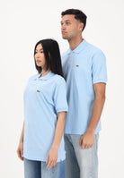 LACOSTE Polo a manica corta azzurra per uomo e donna con patch logo coccodirllo 1212 HBP LACOSTE 