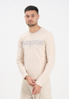 BLAUER Maglioncino girocollo ALLEYNE beige da uomo con logo 25WBLUM01263-006645 907 BLAUER 