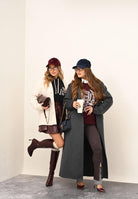 PATRIZIA PEPE Pantalone elegante bordeaux da donna con microfantasia 8P0744A625 FG12 PATRIZIA PEPE 