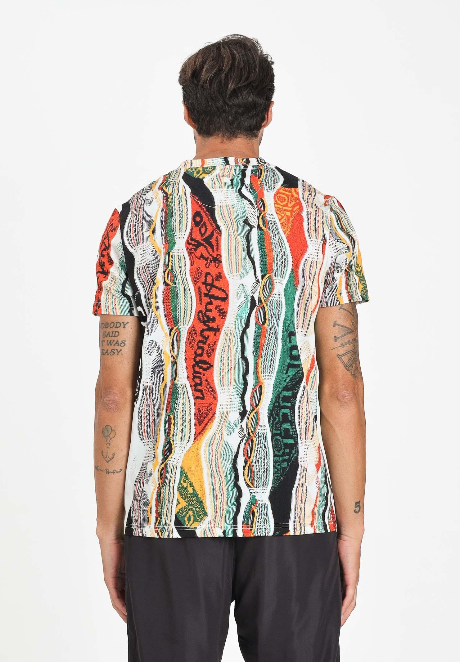 AUSTRALIAN T-shirt a manica corta Knit Effect bianca da uomo in collab con Carlo Colucci ACUTS0002 002 AUSTRALIAN 