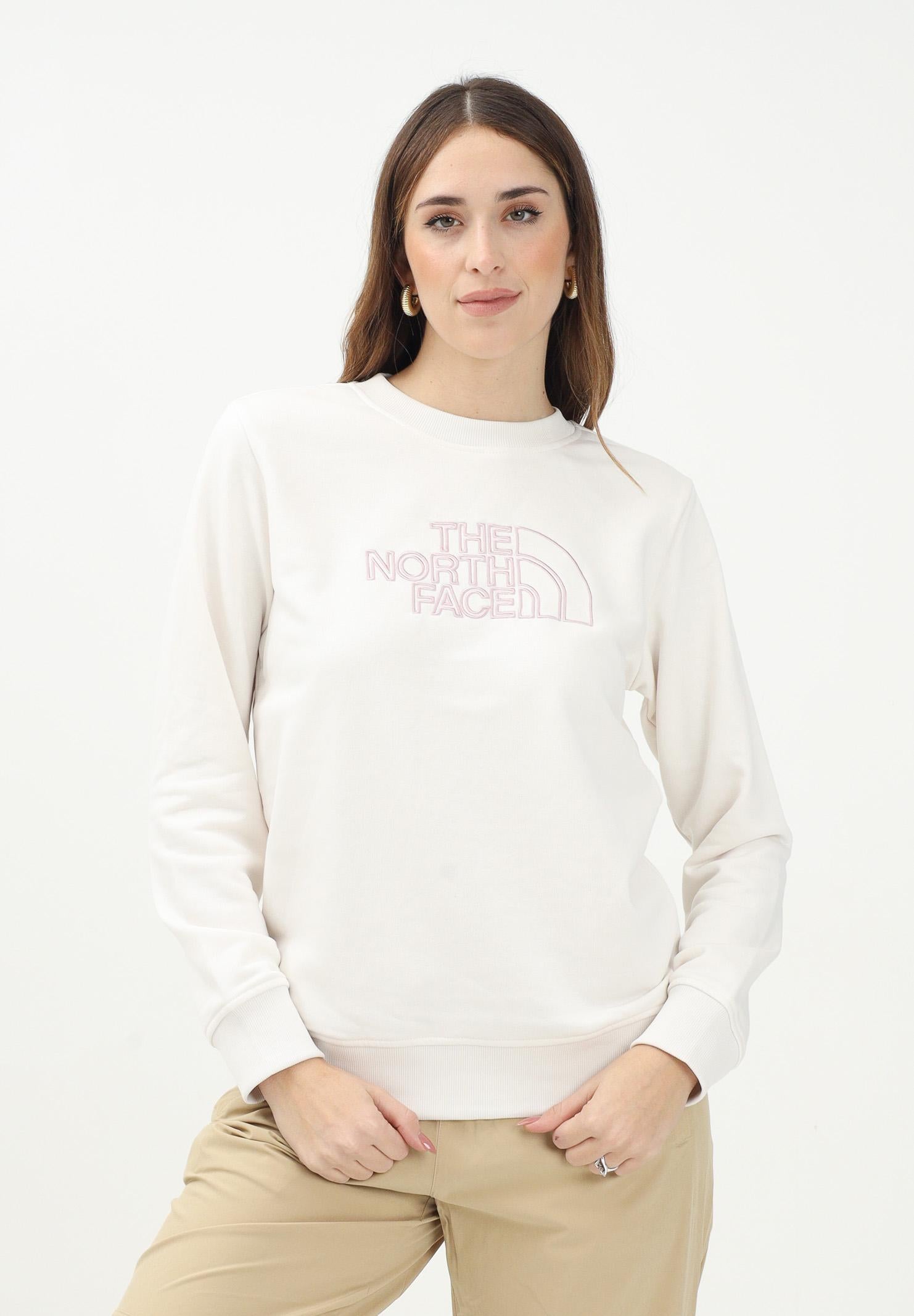 THE NORTH FACE Felpa girocollo Drew Peak Light panna da donna NF0A8C1EATW1 . THE NORTH FACE 