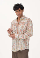 JUST CAVALLI Camicia a manica lunga multicolore da uomo con stampa ornamentale 80OAL210NS776 774 JUST CAVALLI 