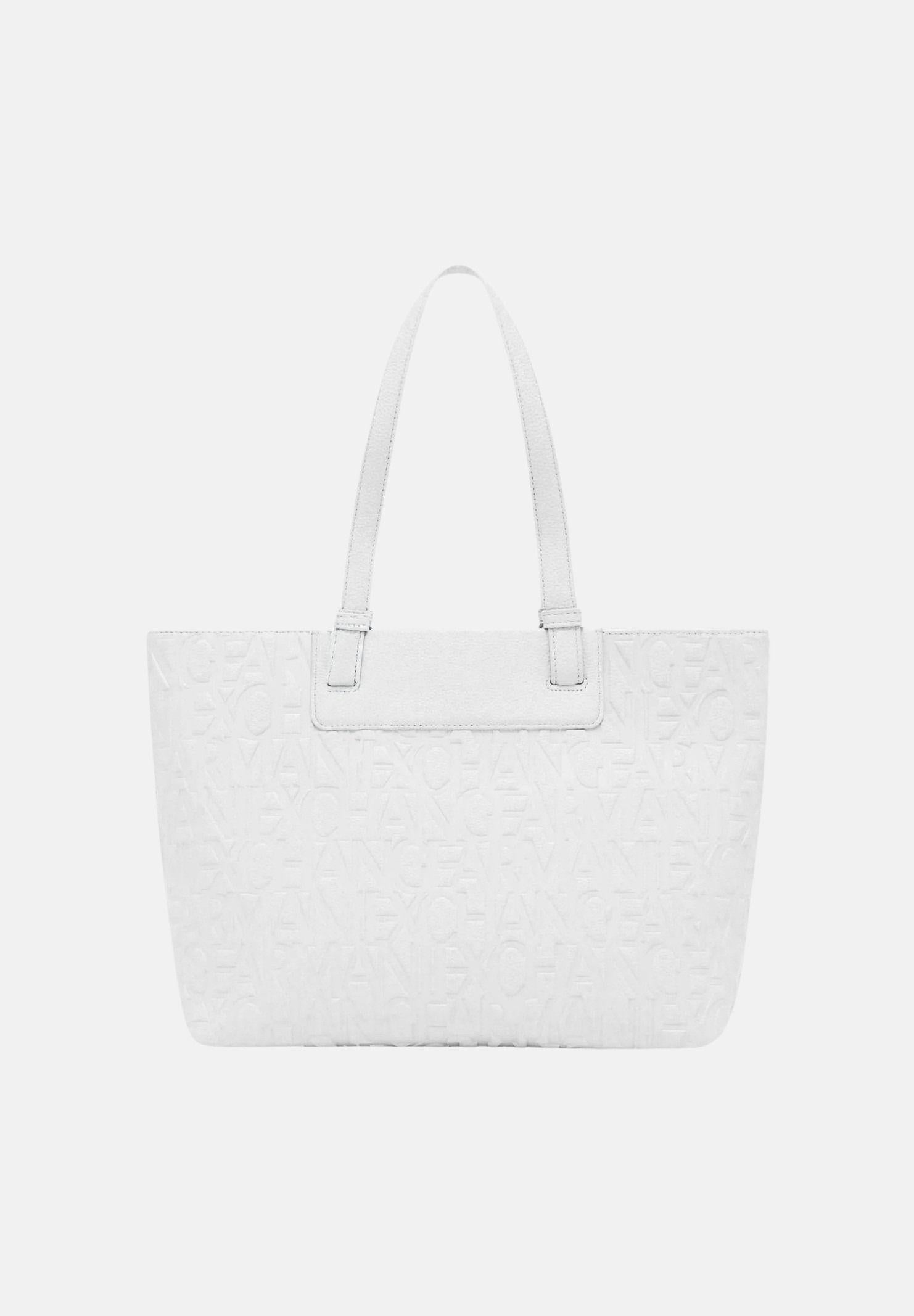 ARMANI EXCHANGE Shopper a spalla bianca da donna con logo XW001481AF15774 U0011 ARMANI EXCHANGE 