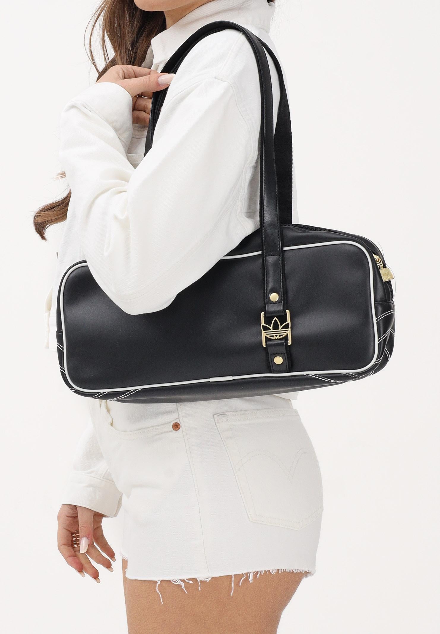 ADIDAS ORIGINALS Borsa a spalla AIRLINER nera da donna KE2329 . ADIDAS ORIGINALS 