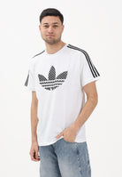 ADIDAS ORIGINALS T-shirt a manica corta MONOGRAM INFILL 3S bianca da uomo KD1360 . ADIDAS ORIGINALS 