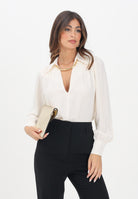 ELISABETTA FRANCHI Blusa latte da donna con dettaglio gioiello CA12356E2 DZ9 ELISABETTA FRANCHI 