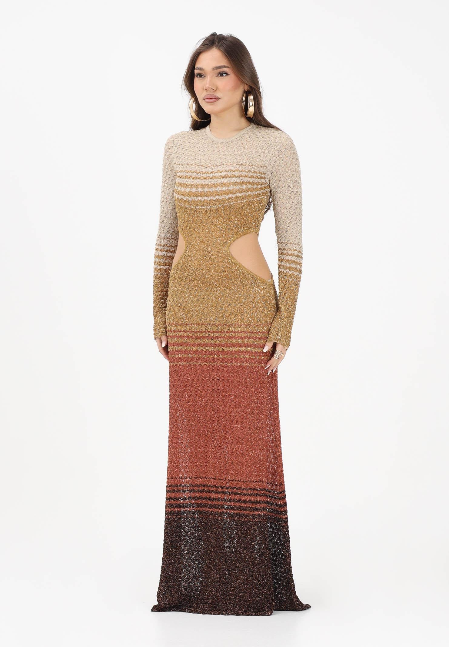 AKEP Abito lungo multicolore da donna con effetto sfumato VSKD13303 V1 AKEP 