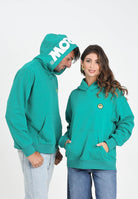 BARROW Felpa verde smeraldo per uomo e donna con cappuccio logato F5BWUAHS058 309 BARROW 