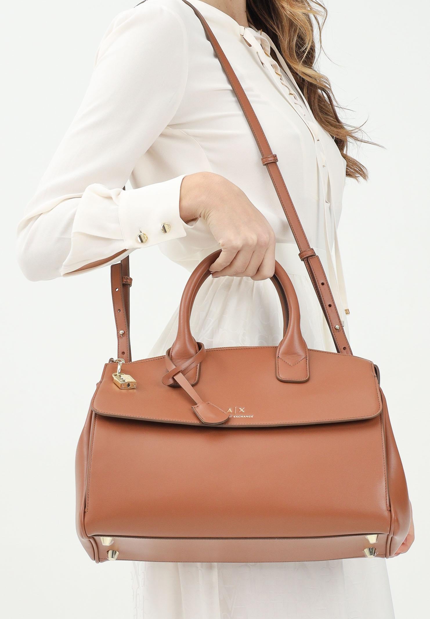ARMANI EXCHANGE Shopper Boston color cammello donna