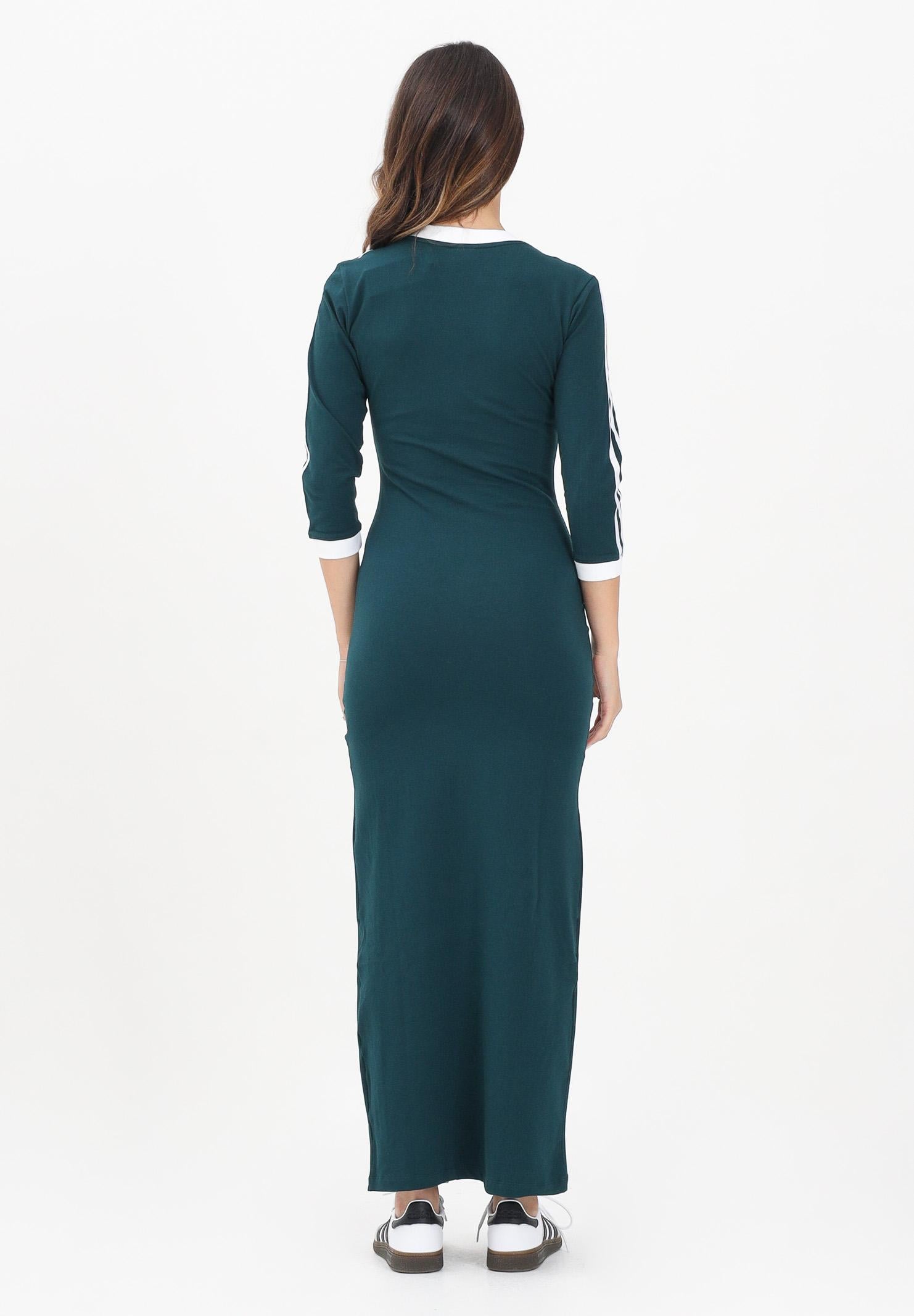 ADIDAS ORIGINALS Abito lungo Adicolor Classics 3-Stripes verde da donna JY2940  ADIDAS ORIGINALS 