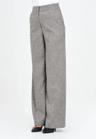 SIMONA CORSELLINI Pantalone elegante grigio da donna con motivo gessato incrociato A25CPPA015S1-C00298 V0000 SIMONA CORSELLINI 