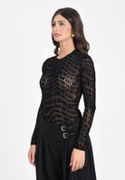 VERSACE JEANS COUTURE Body nero da donna con motivo Liquify Logomania 79HAM221JS490 899 VERSACE JEANS COUTURE 