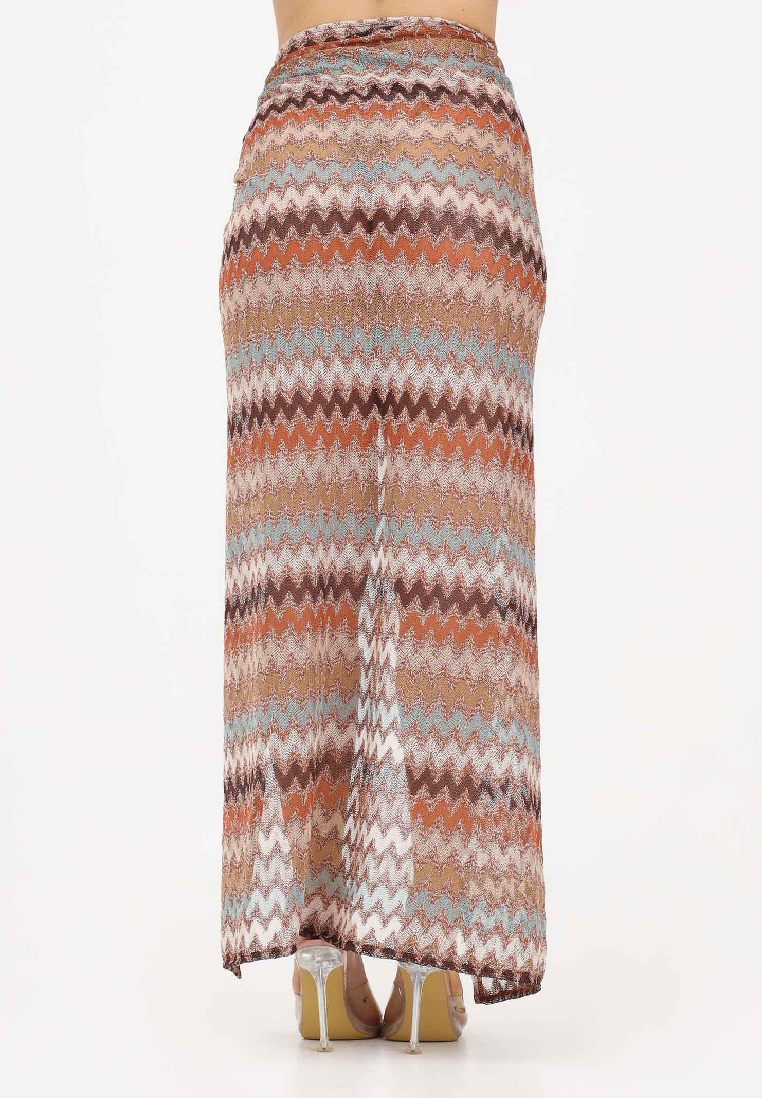 ME FUI Pareo lungo multicolore da donna con fantasia zig-zag MF26-SW0407MC . ME FUI 