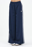 ADIDAS ORIGINALS Pantalone sportivo Adicolor Satin Wide Leg blu da donna JD0881  ADIDAS ORIGINALS 