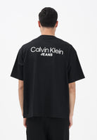 CALVIN KLEIN JEANS T-shirt a manica corta nera da uomo con stampa logo LV04RD825GUB1 . CALVIN KLEIN JEANS 