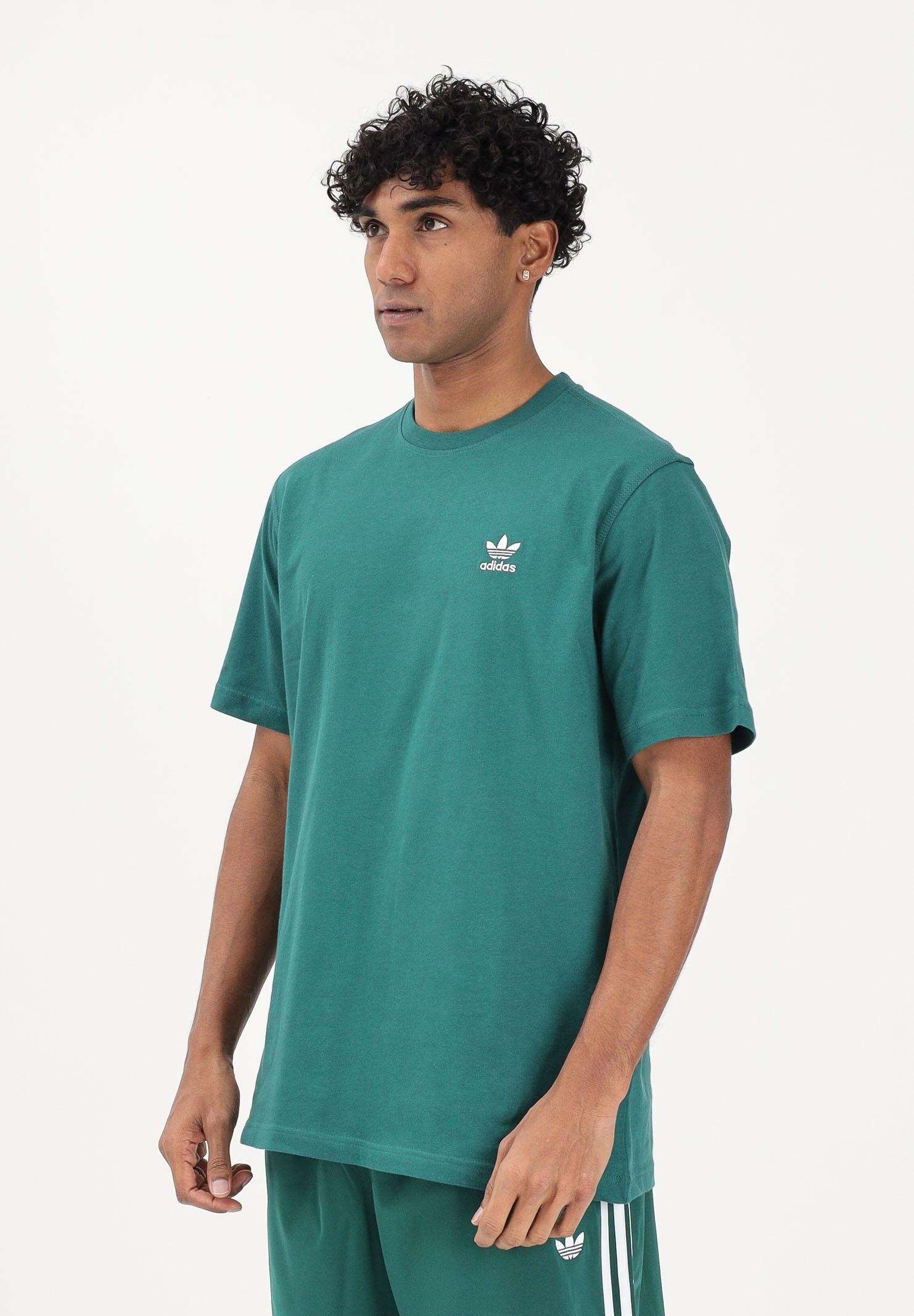 ADIDAS ORIGINALS T-shirt a manica corta Trefoil Essentials verde da uomo KD1323 . ADIDAS ORIGINALS 