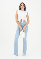 ELISABETTA FRANCHI Jeans in denim chiaro da donna con costruzione a zampetta PJ24N61E2 192 ELISABETTA FRANCHI 