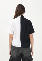 MAISON MARGIELA Camicia a maniche corte bianca e nera per donna, ragazzi e bambini con stampa Numbers M60761MM014 M6C10 MAISON MARGIELA 