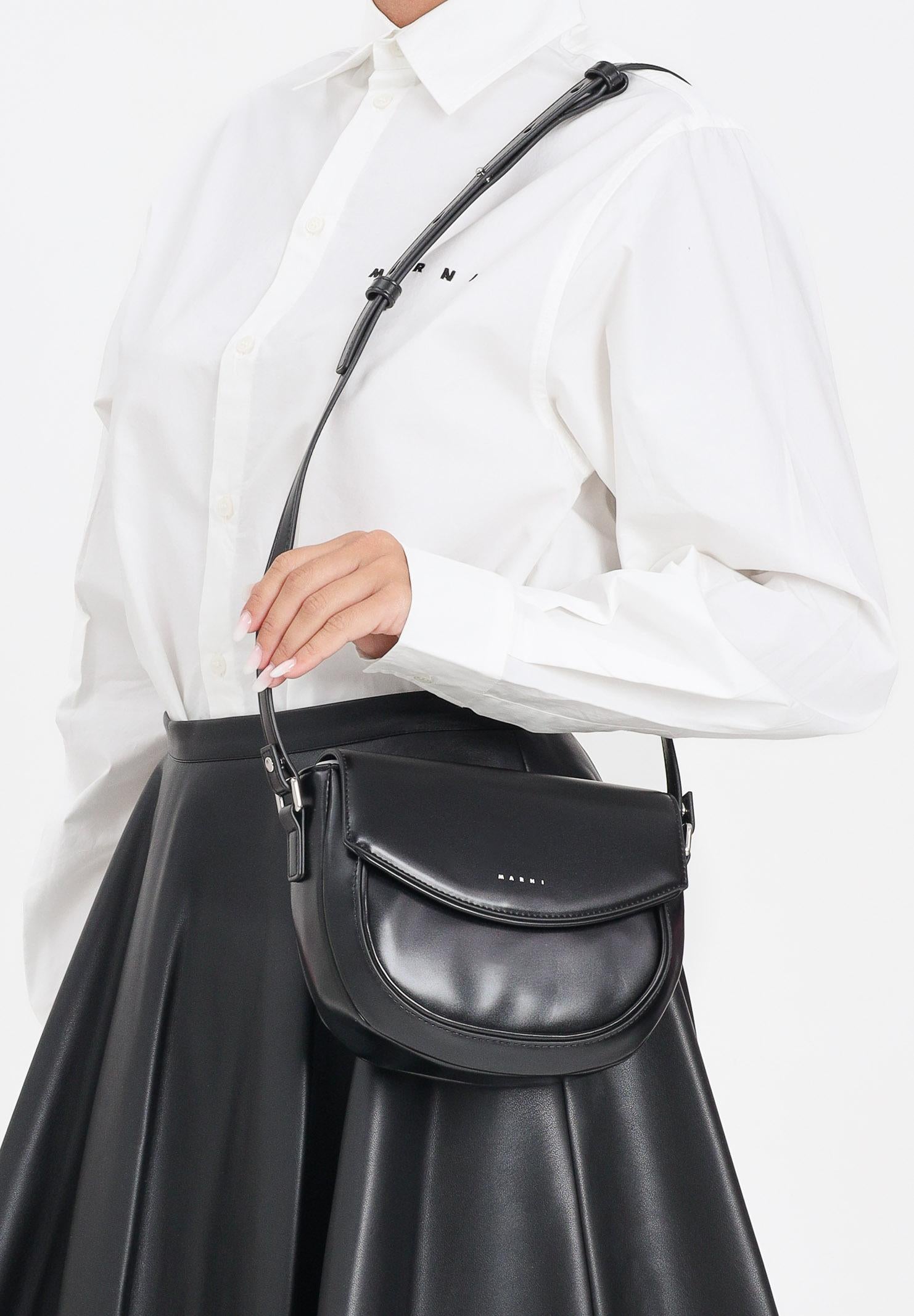 MARNI Borsa a tracolla Smile nera da donna M01476M00TK 0M900 MARNI 