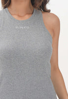 PINKO Canotta grigia da donna personalizzata con mini logo PINKO 100822A2RC I42 PINKO 