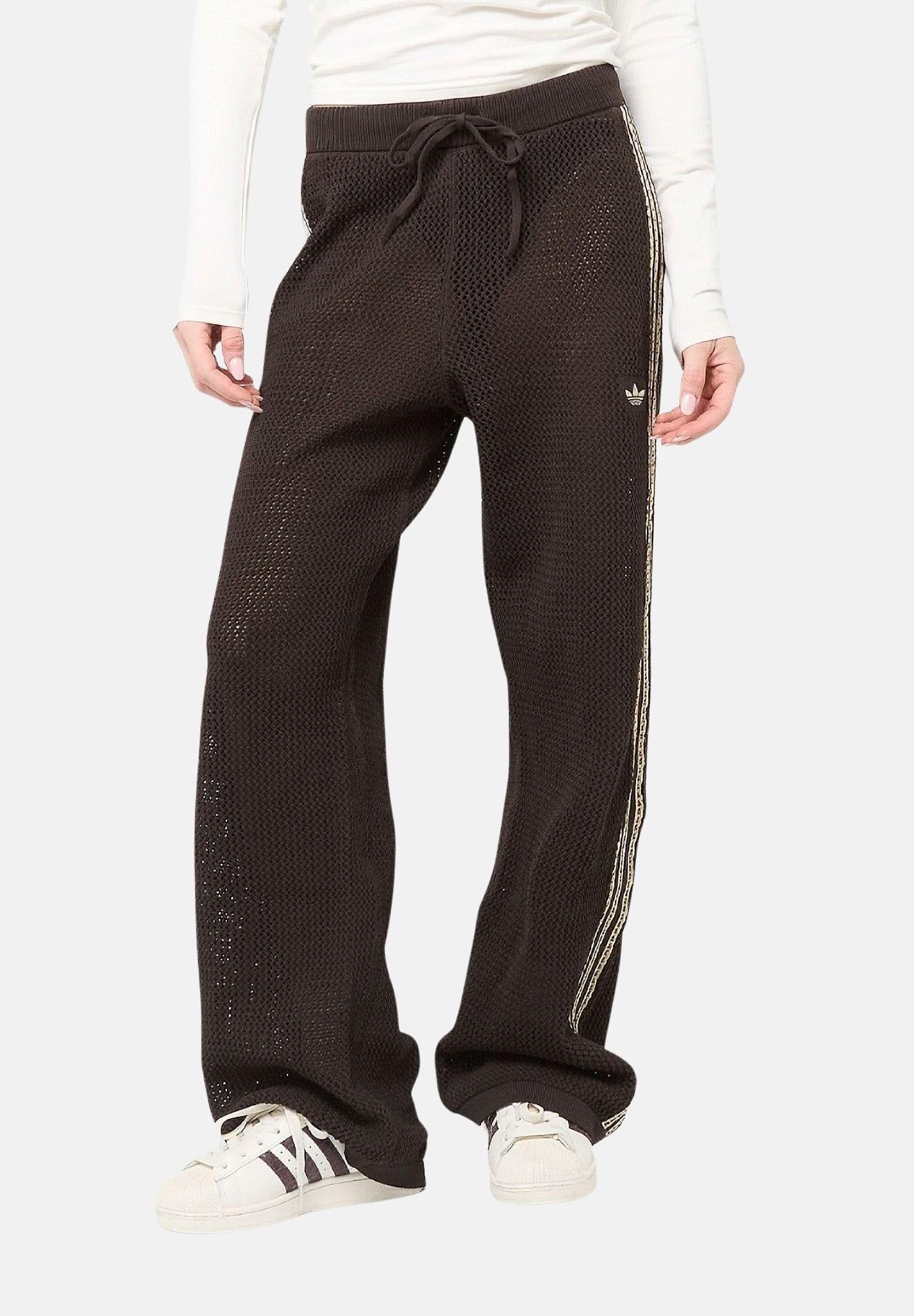 ADIDAS ORIGINALS pantaloni sportivi Crochet Trackpant marrone marrone donna. KQ6656 . ADIDAS ORIGINALS 