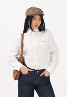 MARNI Camicia a manica lunga bianca per donna, ragazzi e bambini con logo M01628M00UW 0M114 MARNI 