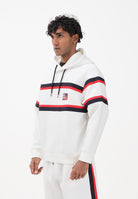 ARMANI EXCHANGE Felpa con cappuccio bianca da uomo caratterizzata da righe a contrasto XM001398AF13047 U0009 ARMANI EXCHANGE 