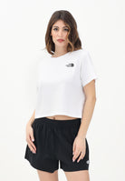 THE NORTH FACE T-shirt a manica corta Cropped bianca da donna con logo NF0A87U4FN41  THE NORTH FACE 