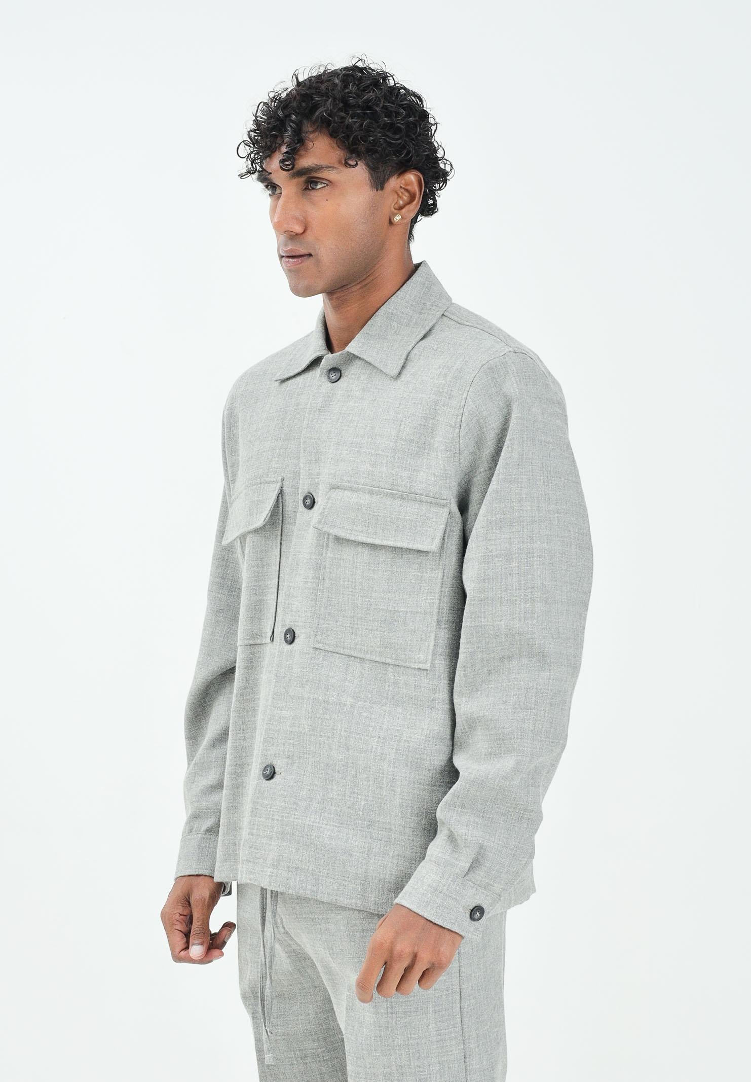 I'M BRIAN Camicia a manica lunga grigia da uomo CA3423 GRIG I'M BRIAN 