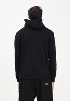 EA7 Felpa con cappuccio nera da uomo caratterizzata da stampa logo 7M000570AF10377 MC004 EA7 