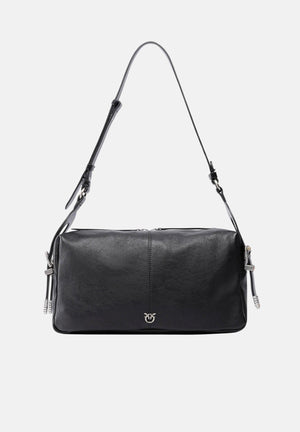 PINKO Borsa a spalla Keeper Bag in pelle nera da donna 106676A2JG Z99O PINKO 