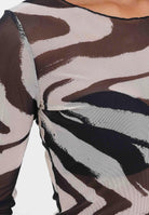 JDY Top elegante nero e panna da donna con fantasia astratta 15356004 BLACKWHITECAP JDY 