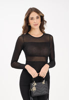 ONLY Body manica lunga nero da donna con dettagli lurex e tulle 15344709 Black ONLY 