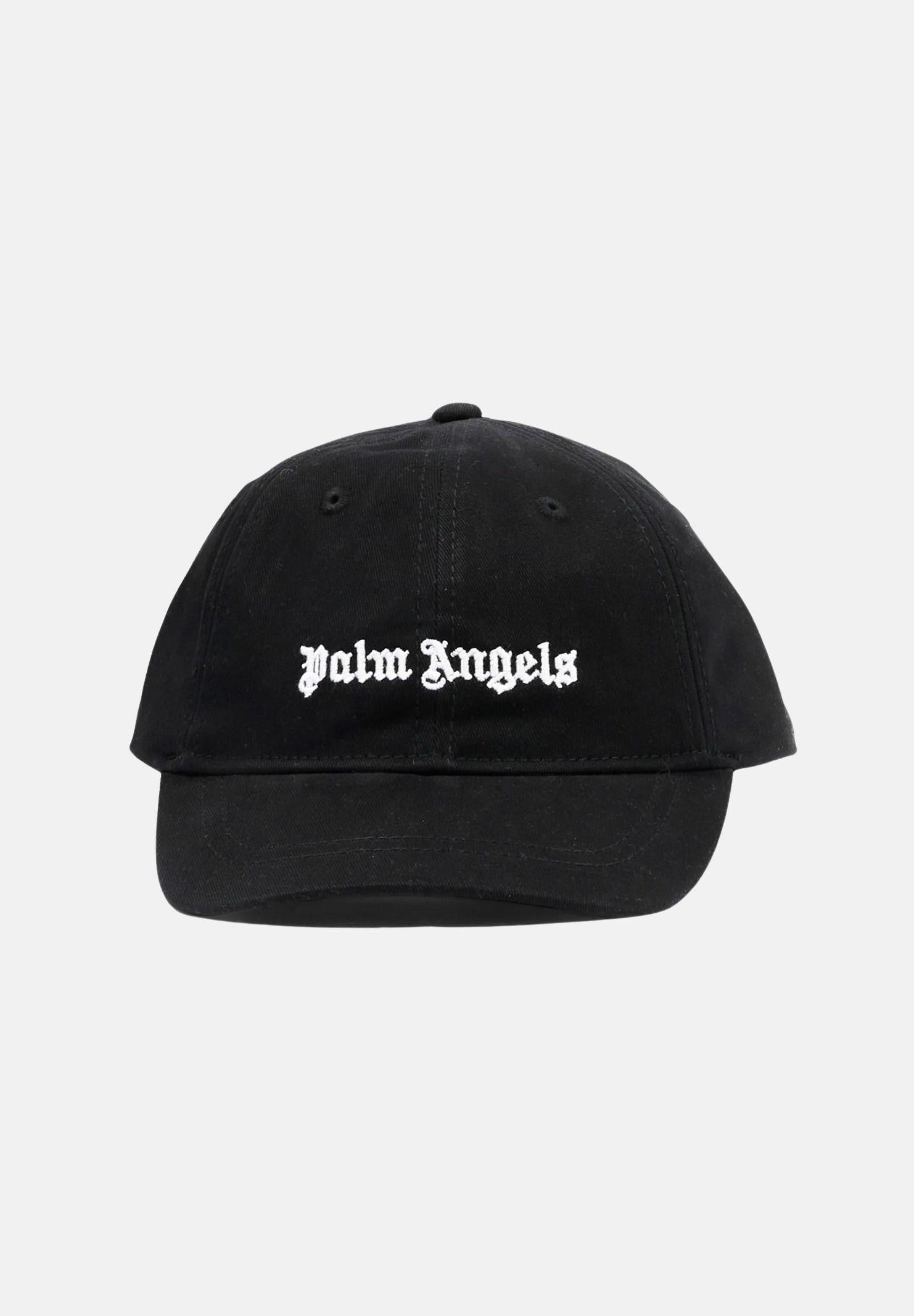 PALM ANGELS Cappello con visiera nero da donna rifinito da logo PBLB002S26FAB003 110 PALM ANGELS 