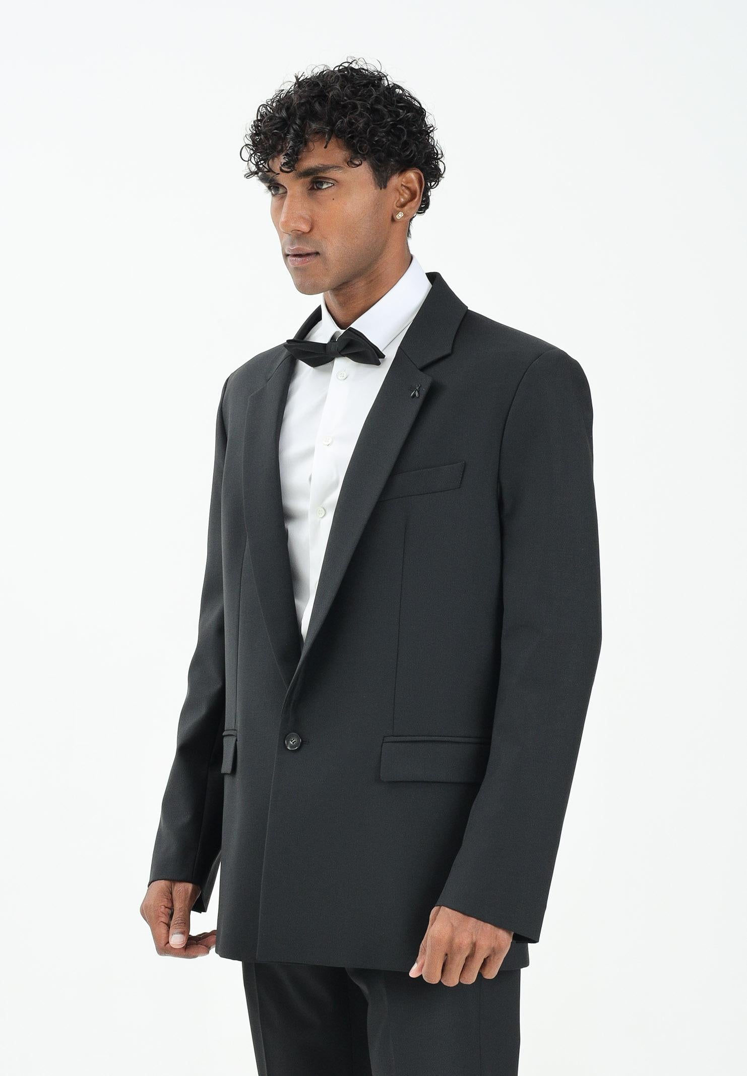 PATRIZIA PEPE Giacca (IM)PERFECTION  monopetto nera da uomo 5S754RA1WK K102 PATRIZIA PEPE 