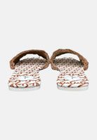 MARC ELLIS Ciabatte bianche e cuoio da donna con logo ME261C100 BRW MARC ELLIS 