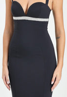 ALMA SANCHEZ Abito lungo Accadio nero da donna AS2526025TC 999 ALMA SANCHEZ 