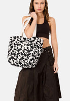 NEW ERA Shopper New York Yankees MLB panna e nera da donna con stampa cow 60771254 . NEW ERA 