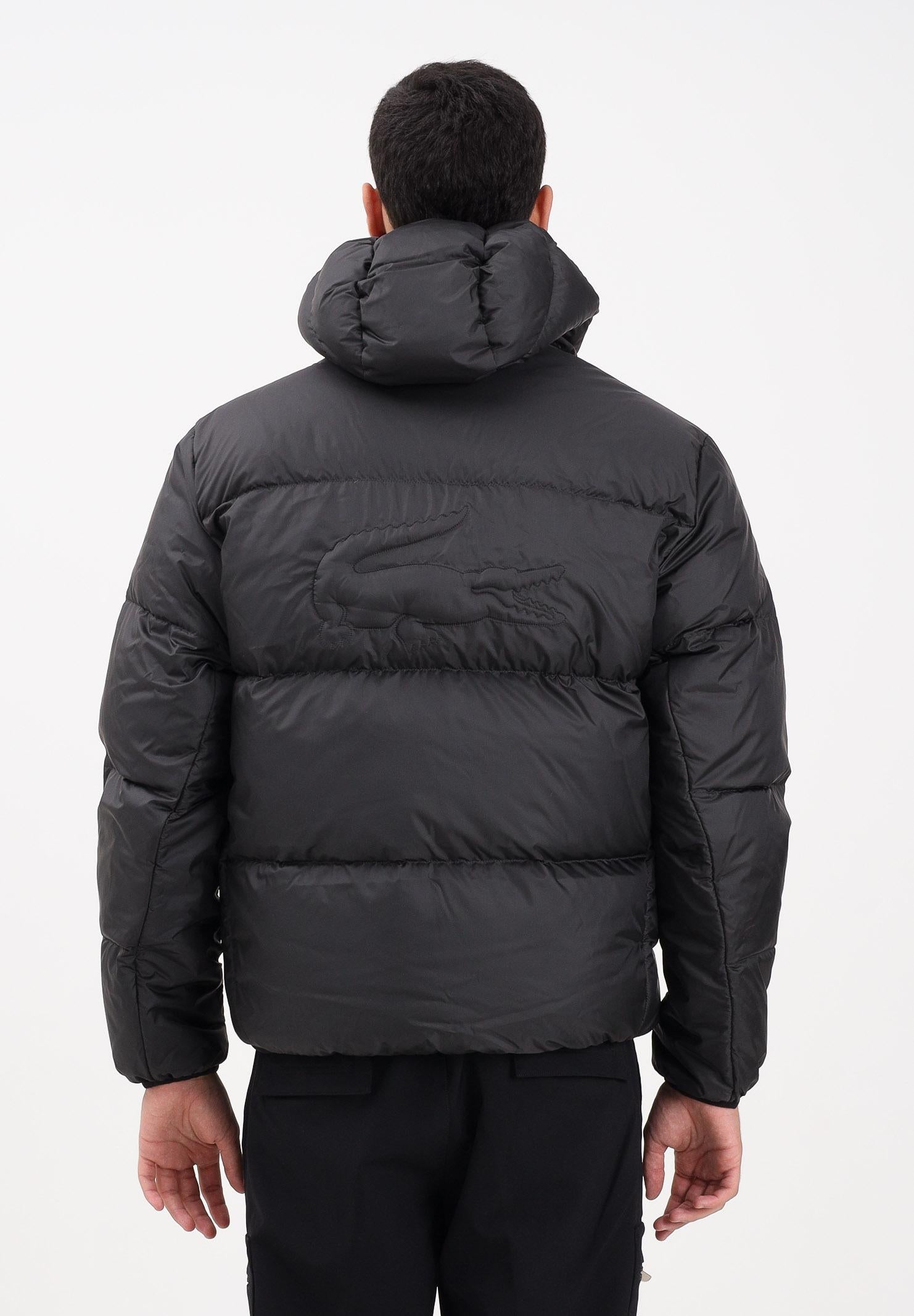 LACOSTE Piumino nero da uomo con ricamo coccodrillo sul retro BH2905 031 LACOSTE 