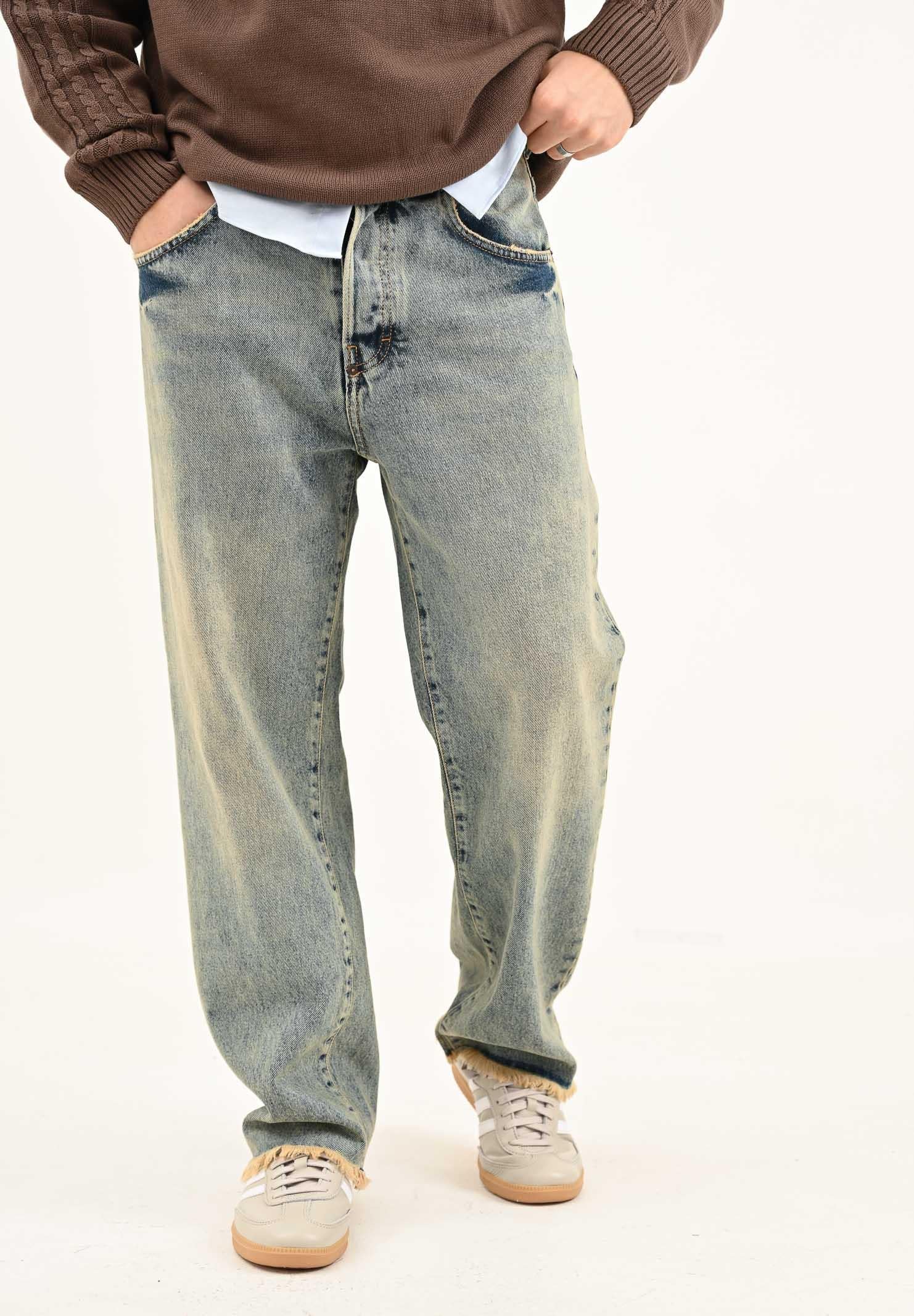 I'M BRIAN Jeans in denim vintage da uomo con sfumature vissute BRAD L2425 I'M BRIAN 