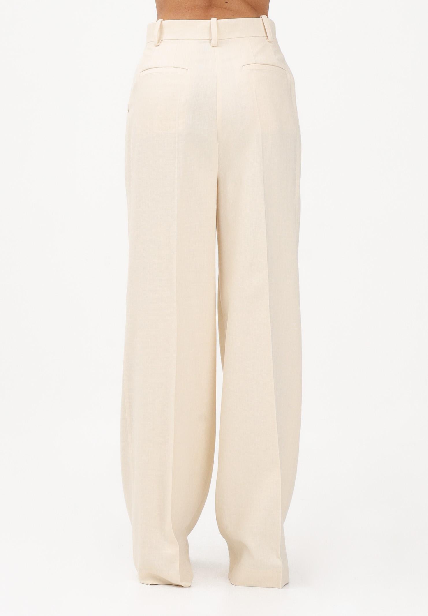 PINKO Pantalone elegante panna da donna con piega stirata 106918A2W6 C00 PINKO 